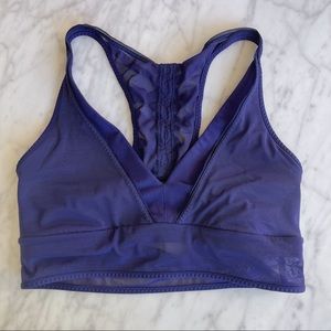 Lululemon mesh and cotton navy sports bra